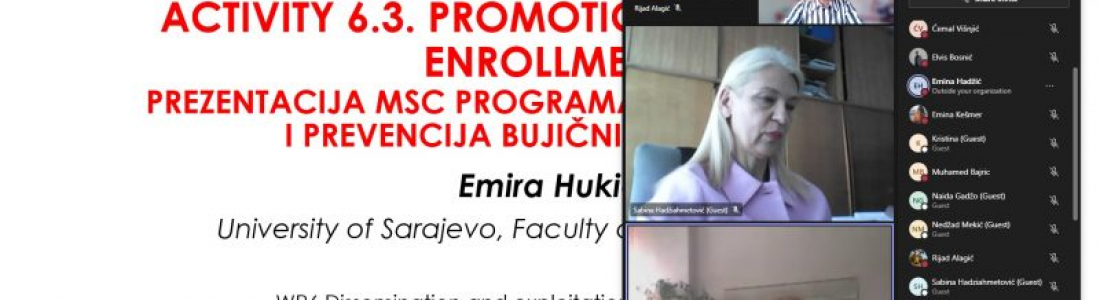 Master studij EROZIJA ZEMLJIŠTA I PREVENCIJA BUJIČNIH POPLAVA